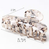 3PK Medium Hair Claw Clips for Hair Acrylic Tortoise Hair Claws Jaw Clamps hair Clips for Women Girls (Color A)