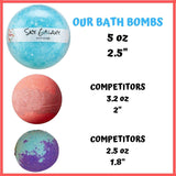 Kids Bath Bombs with Surprise Inside: Sea Animal Toys Inside, Great Bath Bombs Gift Set for Boys and Girls, Safe Ingredients Don’t Stain The Tub. Educational Learning Toys for 3 4 5 6 7 8 Years Old