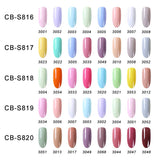 Clou Beaute 8ml Gel Nail Polish Set Soak Off UV LED Nail Gel Polish Art Varnish Gift Box Set Pack of 8 Colors Set816