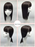 14" Hair Toppers with Bangs Hair Extension Clip in Top Crown Hairpieces for Thinning Hair (Dark Brown, Thin)