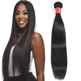 Lizourey Hair Unprocessed Brazilian Virgin Hair Straight Hair One Bundle 24inch Virgin Human Hair Extension Weave Natural Black Color (100+/-5g)/bundle Can be Dyed and Bleached
