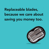 Premium Omnishaver with Cartridge Kit - The Fastest Way to Shave Head, Legs, Arms, Body|an Alternative to Disposable Shaving Razors Self Cleans & Strops During Use with Durable Blade|Bald Head Shaver