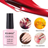 CLAVUZ Gel Nail Polish Set 8pcs Gel Color Collection Kit Manicure Pedicure Nail Art Set