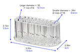 byAlegory Acrylic Makeup Beauty Brush Organizer for Slim Handles 26 Space Cosmetic Storage Display Container - Clear