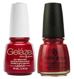 China Glaze Gelaze Tips and Toes Nail Polish, Red Pearl, 2 Count