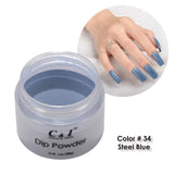 C & I Dip Powder Color No.034 Steel-Blue BlueColor System
