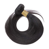 Brazilian Human Hair 1 Bundle 14 Inch Long Straight Unprocessed Virgin Hair Sew in Single Hair Weft Weaves Extensions 100g/bundle #1B Natural Black