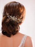 Yean Decorative Black Hair Comb Baroque Rhinestones Hair Accessories Headpiece for Women and Girls
