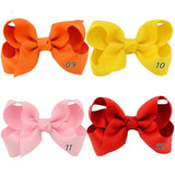 DreamHigh Baby Girls Huge Grosgrain Ribbon Boutique Hair Bows Hair Clip … (Style## A (3 inch 40 pcs in 20 colors))