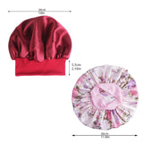 6 Pack Satin Sleep Cap for Women Soft Elastic Wide Band Hat Night Sleeping Head Cover for Good Sleeping (Normal Size)