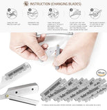 Hunter Jack Beard Grooming Kit for Men, 3pc - Metal Comb, Beard Scissors, Straight Razor - Great for Beard Growth, Trimming & Styling Your Mustache and Beard Care - Premium Gift Box & Free eBook