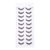 10 pairs False Eyelashes Natural Look 002 Lashes and White Glue