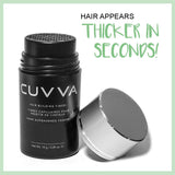 CUVVA Hair Fibers for Thinning Hair (BLACK) - Keratin Hair Building Fiber Hair Loss Concealer - Thicker Hair in 15 Seconds - 25g/0.87oz Bottle - For Men & Women