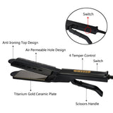 Hair Straightener,Hann Professional Electronic Hair Straightener Irons Portable Ceramic Flat Straightening Styling Tools(Black)
