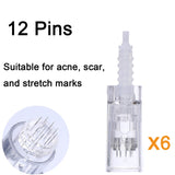 Dr. Pen Ultima M5 Professional Microneedling Pen Wireless Electric Skin Repair Tools with 6 PCS 12-Pin Replacement Needles Cartridges