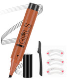 Aaiffey Eyebrow Tattoo Pen, Microblading Eyebrow Pencil, Waterproof Tattoo Eyebrow with Four Tips Micro-Fork Tip Long Lasting,Creates Natural Looking Brows Effortlessly Stays on All Day