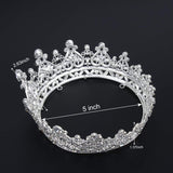 Aprince Silver Round Crystal Tiaras and Crowns for Women Tiaras for Girls Rhinestones Wedding Headband Tiara for Women The Crowns for Women Birthday Crowns for Women Crown for Girls Hair Accessories