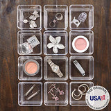 STORi Clear Plastic Drawer Organizers 3" x 3" x 2" l Set of 12