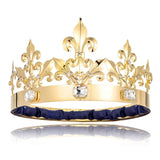 JEHEHUBO Adult Men Birthday King Crowns Gold Crown Costume Cosplay Prom King Crown Pageant Homecoming King Crowns Wedding Bridal Crowns Large Size Gold Metal Tiaras Crowns Birthday Men Crowns