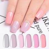Vishine 24 Colors Gift Set Gel Nail Polish Kit Soak Off UV LED Nail Gel Nude Grey Pink Color GelPolishes Nail Art 8 ML/PC Pack of 24 Pretty Colors Series Kit