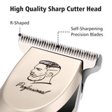 Beard and Hair Trimmer, Hizek Hair Clippers Professional Haircut Kit,Cordless Men's Trimmer with T-blade,3 Adjustable Speeds,LED Display,Blade Lubricating Oil and Guide Combs,for Family Use