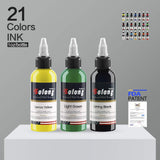 Solong Tattoo Ink Set, 1oz (30ml) Tattoo Supply Tattoo Supply USA 21 Colors Pigment Kit Tattoo Ink Color Set TI302-30-21