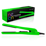 Fahrenheit Hair Care System Neon Collection 1.25 Inch Ceramic Flat Iron Dual Voltage Hair Straighteners (Neon Green)