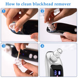 Janolia Blackhead Remover, Pore Vacuum Cleaner with LCD Display and 6 Suction Head, Blackhead Extractor Tool for Blackhead, Whitehead, Acne Removal