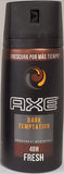 (Pack of 12 CANS) Axe Dark Temptation Body Spray Antiperspirant & Deodorant. 48 Hour Odor Protection! Energized & Fresh! (12 Cans, 5oz Each Can)