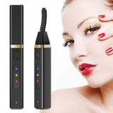 Heated Eyelash Curler for Women Long Lasting Curl Eye Tools Quick Heating Electric Eyelash Curler USB Rechargeable Portable Electronic Eye Lashes Curler