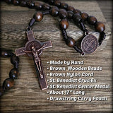 Wood and Copper Handmade St. Benedict Rosary