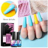 MTSSII Gel Nail Polish 6 Colours Set Soak Off Nail Art Manicure Salon Set 8ml - Yellow Blue Green Series