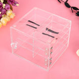8 Layer False Eyelash Extension Display Box, Acrylic Eyelash Storage Case Eyelash Extension Graft Tool Eyelash Adhesive Pallet Holder False Eyelash Organizer Tool