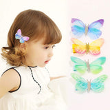 FullHappy Butterfly Hair Clips Hair Ties for Little Girls Kids, Elastic Hair Bands Scrunchies for Hair, Hair Accessories for Women Girls, Quality Material, No Pulling Hair