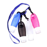 Travel Bottles, Leakproof Silicone Refillable Travel Containers, Chialstar 3 oz TSA Approved Squeezable Travel Size Accessories Sets With Shower Lanyard and Toiletry Bag for Shampoo Lotion Soap