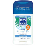 Kiss My Face Deodorant Stick Active Life Fragrance Free 2.48oz (3 Pack)