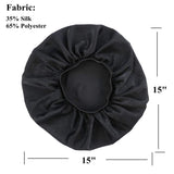 Large Satin Silk Bonnet Sleep Cap – Luxurious Fabric,Premium Elastic Band