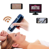 5-200X Scalp Detector, Digital Hair Skin Analyzer Microscope for Hair Follicle Testing and Skin Analysis, Magnifier Analyser Device with 200MP Camera Wireless Wifi + USB Connect