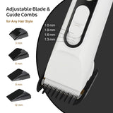 BESTBOMG Professional Electric Hair Clippers for Men Quiet Cordless Hair Trimmer IPX7 Waterproof Home Barber Hair Cutting Kit with LED Display