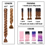 SEGO 24 Inch Jumbo Braiding Hair Jumbo Braid Hair Extensions Long Jumbo Braids for Box Braids Crochet Hair High Temperature Synthetic Fiber Single Color Grey 5 Bundle