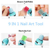 Nail Drill & Hair Removal for Women Painless 9 in 1 Electric Nail File Pedicure Tool Manicure Set Callus Remover Pumice Stone for Feet Hands