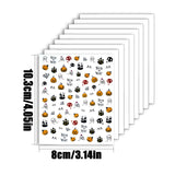 9 Sheets Halloween Nail Art Stickers, Yomiie 3D DIY Nail Decals Manicure Self Adhesive Decoration for All Saint's Day Party Include Pumpkin Bat Skull Ghost Witch Spider for Women Girls