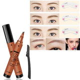 Aaiffey Eyebrow Tattoo Pen, Microblading Eyebrow Pencil, Waterproof Tattoo Eyebrow with Four Tips Micro-Fork Tip Long Lasting,Creates Natural Looking Brows Effortlessly Stays on All Day