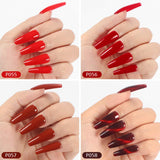 Pine Gel Nail Polish Classic Red Series Colors Cat Eye Nail Gel 7.5 ml with Base Coat Top Coat 10 ml Soak Off UV LED Cured Home Manicure Gel Polish