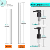 Amorix 3PCS Dispenser Pump | Shampoo and Conditioner Bottle Pump 28/410 Black Dispensing Pump Fits 33.8 oz 1 Liter Bottles with Free Funnel for Lotion, Beauty Products, Castile Liquid Soap