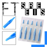 Tattoo Needles & Tips Set, ATOMUS 50pcs Disposable Mixed Tattoo Needles + 50pcs Assorted Sterilized Tattoo Needles Tips, 5pcs of each-3rl 5rl 7rl 9rl 3rs 5rs 7rs 9rs 5m1 7m1 3RT 5RT 7RT 9RT 3DT 5DT