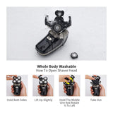 TIKLEAN Electric Razor for Men Head Shaver for Bald Men Grooming Kit Wet Dry Rotary Shavers Nose Hair Beard Trimmer Clippers Facial Cleaning Brush Cordless Waterproof USB Charging Rechargeable