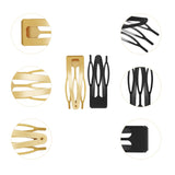 30 Pieces Double Grip Hair Clips Metal Snap Hair Barrettes for Women Girls Hair Making (Black and Gold)