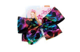 JoJo Siwa Large Black Cheer Bow with Rainbow Foil Hearts