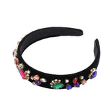 Crystal Rhinestone Wide-edge Headband for Women Hair Hoops Hair Accessories for Girls 5 styles Hair Band (One size, Style 4)